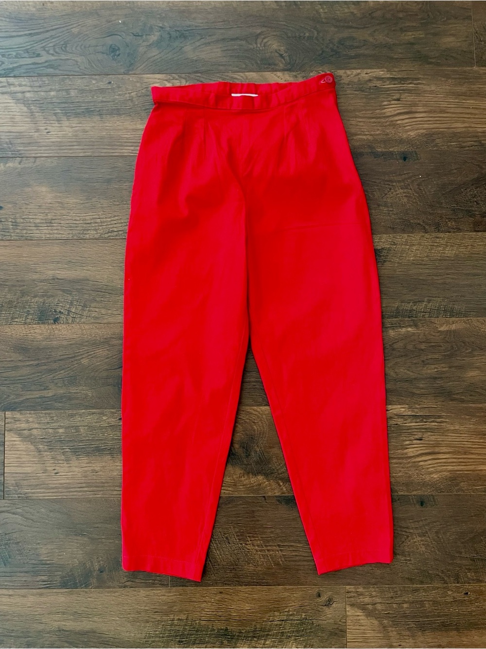 1950s Style High Waisted Cigarette Pants - Side Zipper
